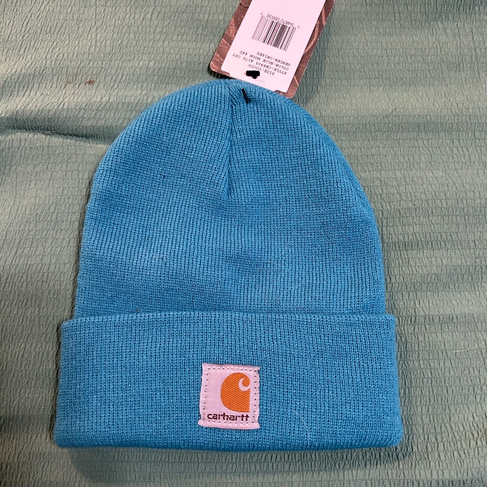 Carhartt Blue Knit Beanie Hat